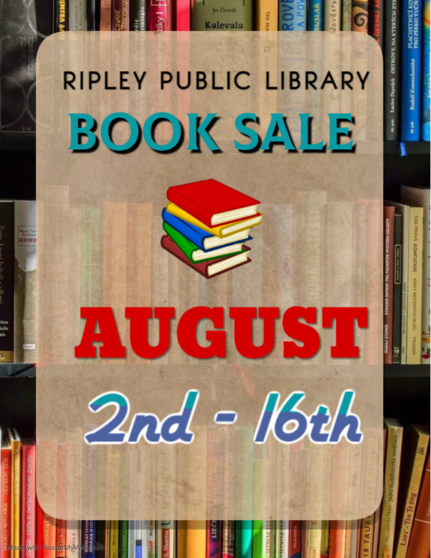 Our Book Sale is from August 2nd – 16th