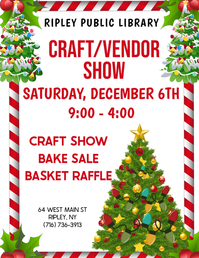 Craft/Vendor Show – December 6th
